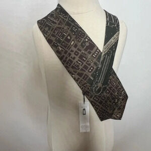 Civitas men’s Washington DC map 1998 necktie 100% silk NWT